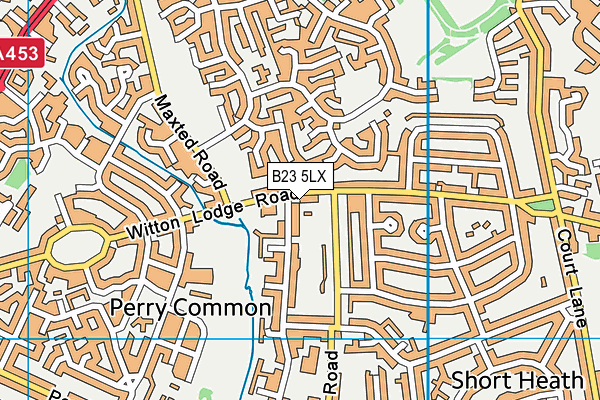 B23 5LX map - OS VectorMap District (Ordnance Survey)