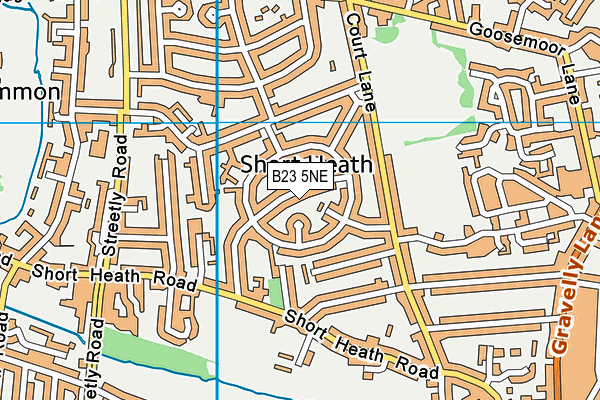 B23 5NE map - OS VectorMap District (Ordnance Survey)