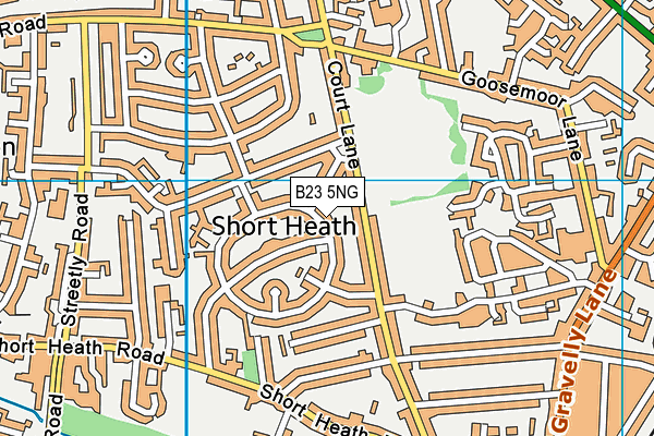 B23 5NG map - OS VectorMap District (Ordnance Survey)