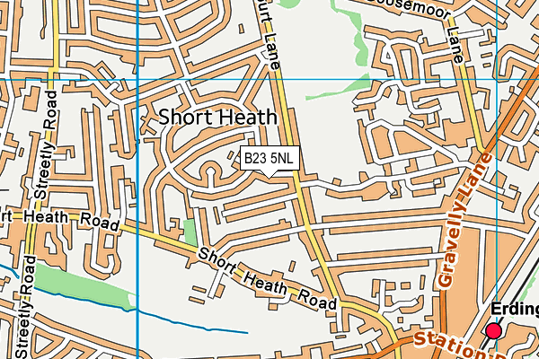 B23 5NL map - OS VectorMap District (Ordnance Survey)