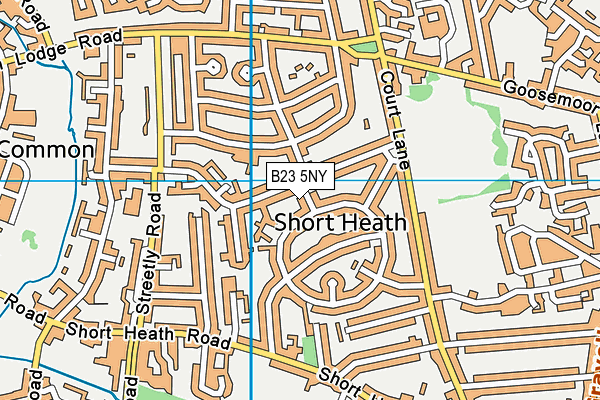 B23 5NY map - OS VectorMap District (Ordnance Survey)
