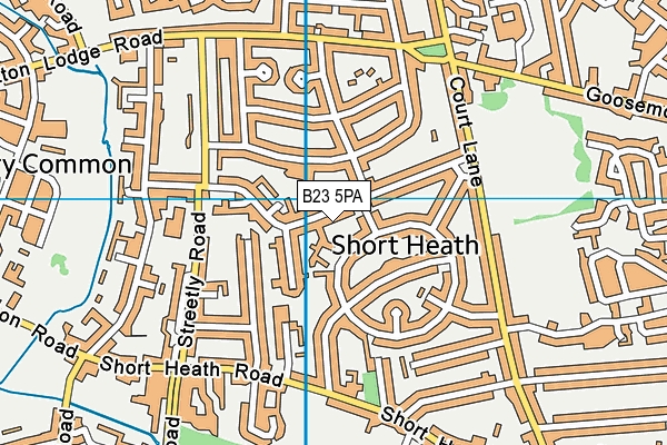 B23 5PA map - OS VectorMap District (Ordnance Survey)