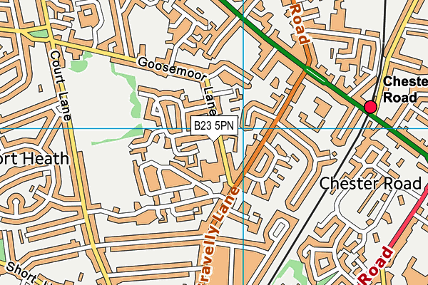 B23 5PN map - OS VectorMap District (Ordnance Survey)