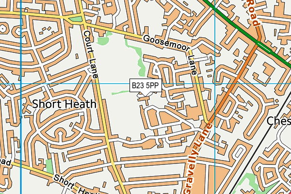 B23 5PP map - OS VectorMap District (Ordnance Survey)