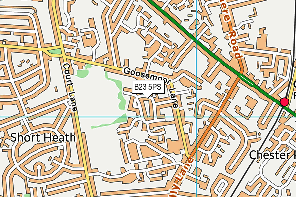 B23 5PS map - OS VectorMap District (Ordnance Survey)