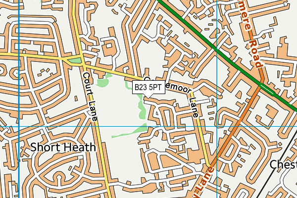 B23 5PT map - OS VectorMap District (Ordnance Survey)