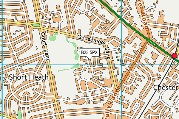 B23 5PX map - OS VectorMap District (Ordnance Survey)