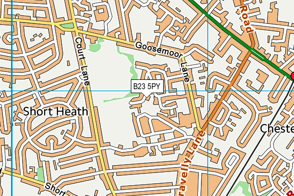 B23 5PY map - OS VectorMap District (Ordnance Survey)