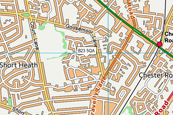 B23 5QA map - OS VectorMap District (Ordnance Survey)