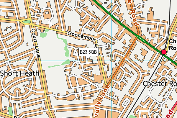 B23 5QB map - OS VectorMap District (Ordnance Survey)
