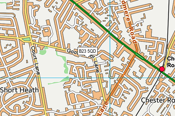 B23 5QD map - OS VectorMap District (Ordnance Survey)