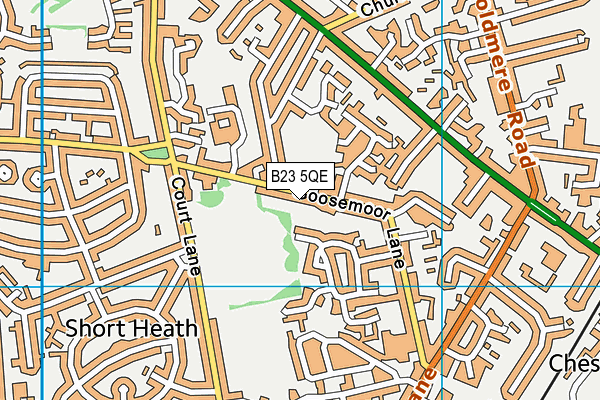 B23 5QE map - OS VectorMap District (Ordnance Survey)
