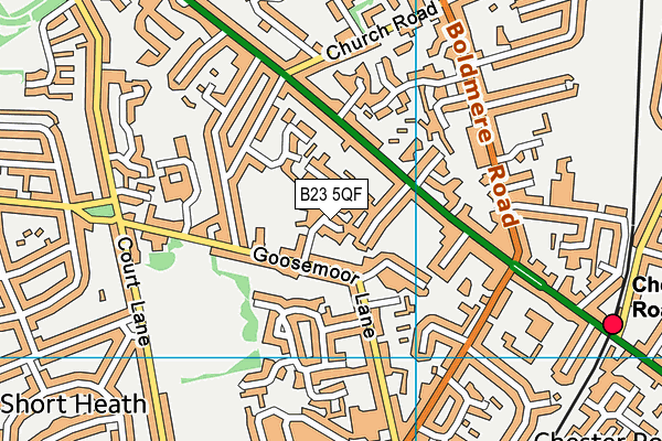 B23 5QF map - OS VectorMap District (Ordnance Survey)