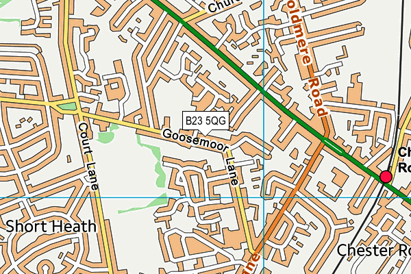 B23 5QG map - OS VectorMap District (Ordnance Survey)