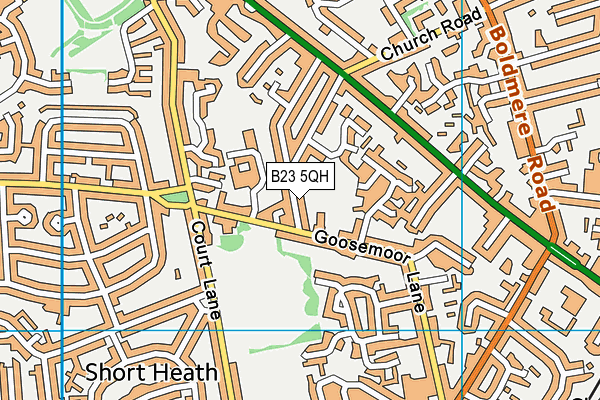 B23 5QH map - OS VectorMap District (Ordnance Survey)