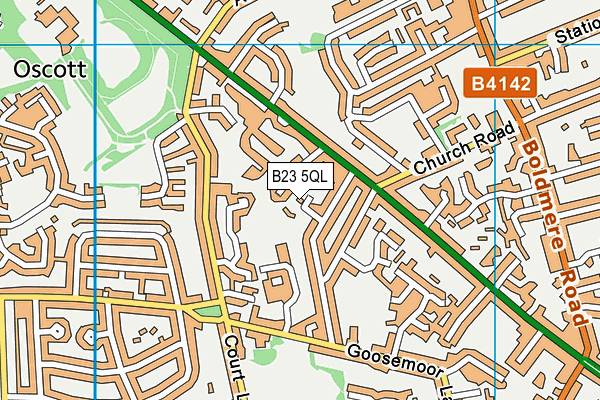 B23 5QL map - OS VectorMap District (Ordnance Survey)