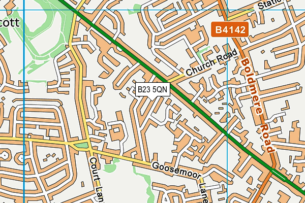 B23 5QN map - OS VectorMap District (Ordnance Survey)