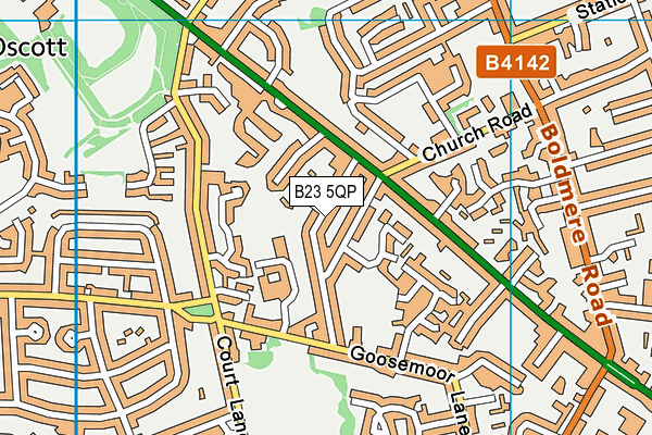 B23 5QP map - OS VectorMap District (Ordnance Survey)