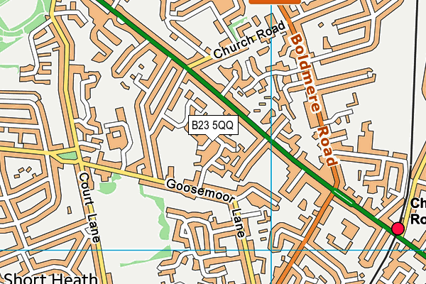 B23 5QQ map - OS VectorMap District (Ordnance Survey)