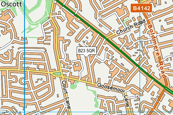 B23 5QR map - OS VectorMap District (Ordnance Survey)