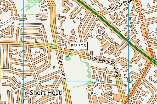 B23 5QS map - OS VectorMap District (Ordnance Survey)