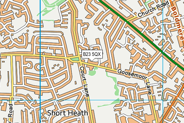 B23 5QX map - OS VectorMap District (Ordnance Survey)