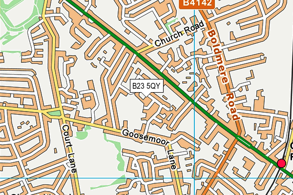 B23 5QY map - OS VectorMap District (Ordnance Survey)