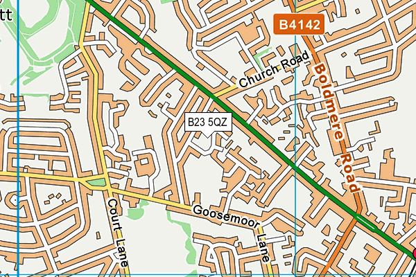 B23 5QZ map - OS VectorMap District (Ordnance Survey)