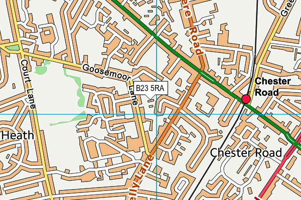 B23 5RA map - OS VectorMap District (Ordnance Survey)