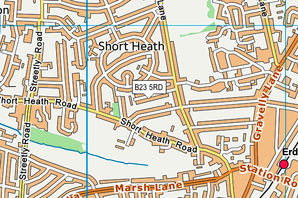 B23 5RD map - OS VectorMap District (Ordnance Survey)