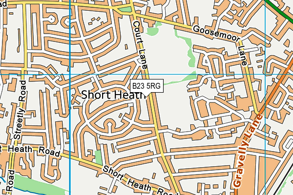 B23 5RG map - OS VectorMap District (Ordnance Survey)