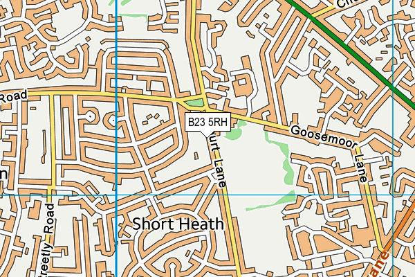 B23 5RH map - OS VectorMap District (Ordnance Survey)