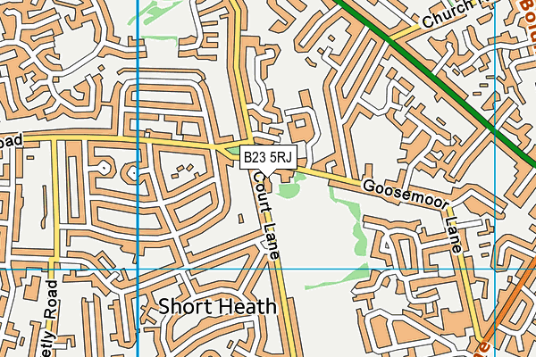 B23 5RJ map - OS VectorMap District (Ordnance Survey)