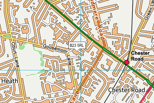 B23 5RL map - OS VectorMap District (Ordnance Survey)