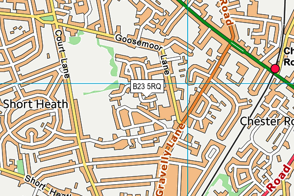 B23 5RQ map - OS VectorMap District (Ordnance Survey)