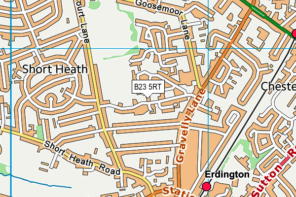 B23 5RT map - OS VectorMap District (Ordnance Survey)