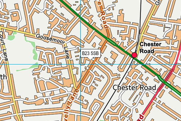 Puregym (Sutton Coldfield) map (B23 5SB) - OS VectorMap District (Ordnance Survey)