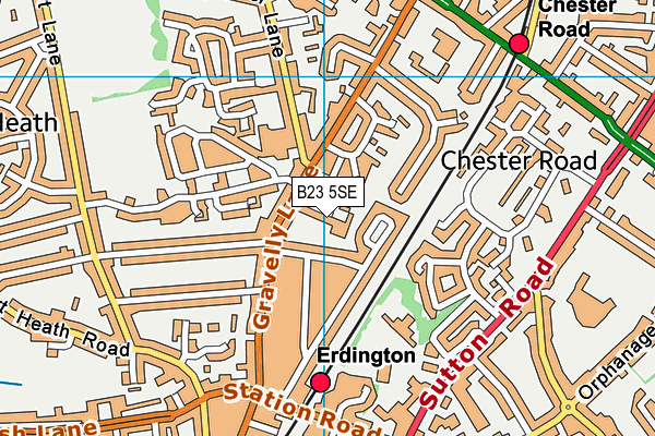 B23 5SE map - OS VectorMap District (Ordnance Survey)