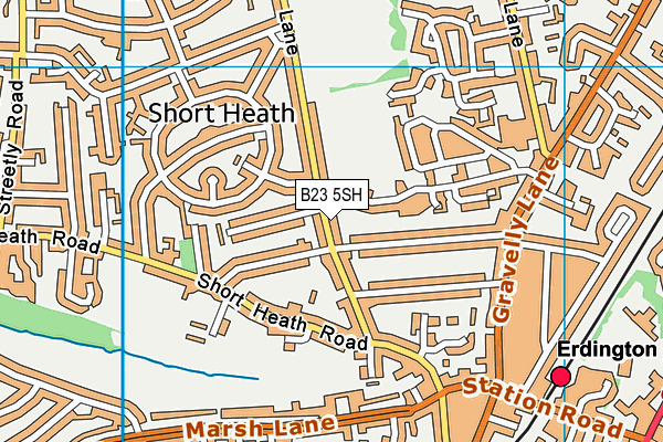 B23 5SH map - OS VectorMap District (Ordnance Survey)