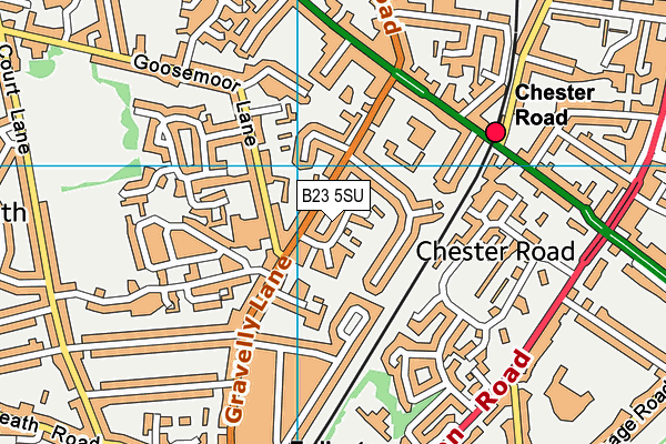 B23 5SU map - OS VectorMap District (Ordnance Survey)