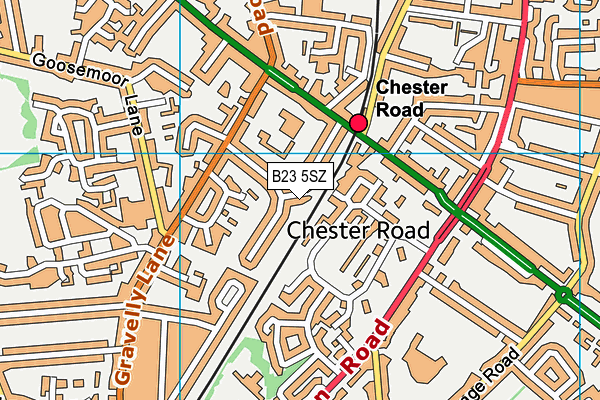 B23 5SZ map - OS VectorMap District (Ordnance Survey)