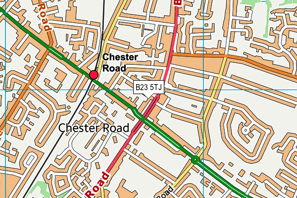 B23 5TJ map - OS VectorMap District (Ordnance Survey)