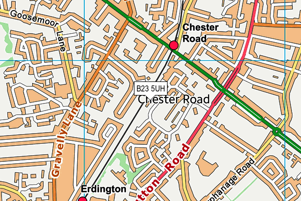 B23 5UH map - OS VectorMap District (Ordnance Survey)