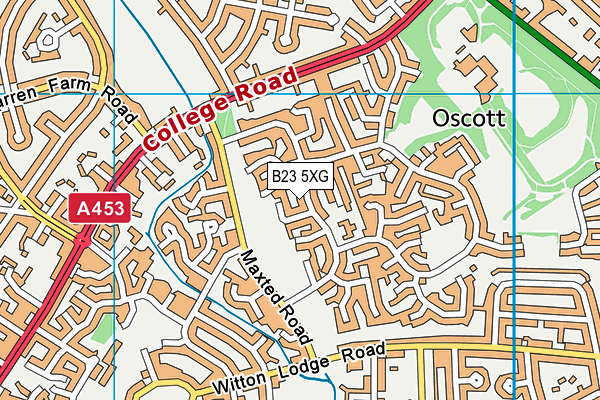 B23 5XG map - OS VectorMap District (Ordnance Survey)
