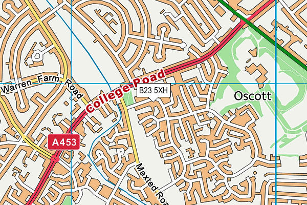 B23 5XH map - OS VectorMap District (Ordnance Survey)