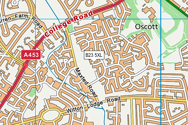 B23 5XL map - OS VectorMap District (Ordnance Survey)