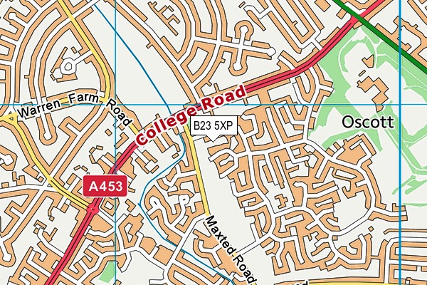 B23 5XP map - OS VectorMap District (Ordnance Survey)