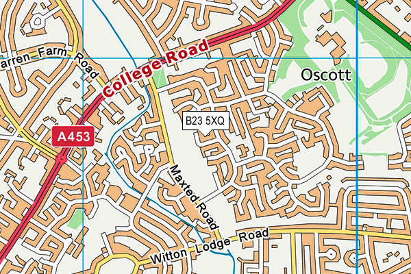 B23 5XQ map - OS VectorMap District (Ordnance Survey)