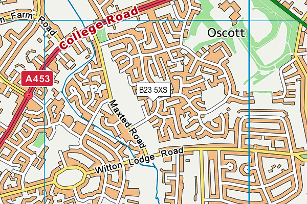 B23 5XS map - OS VectorMap District (Ordnance Survey)