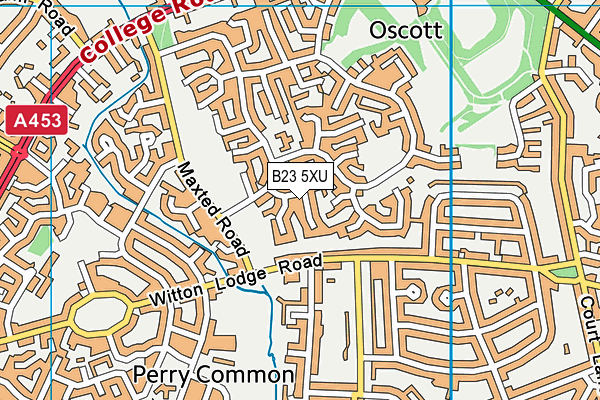 B23 5XU map - OS VectorMap District (Ordnance Survey)